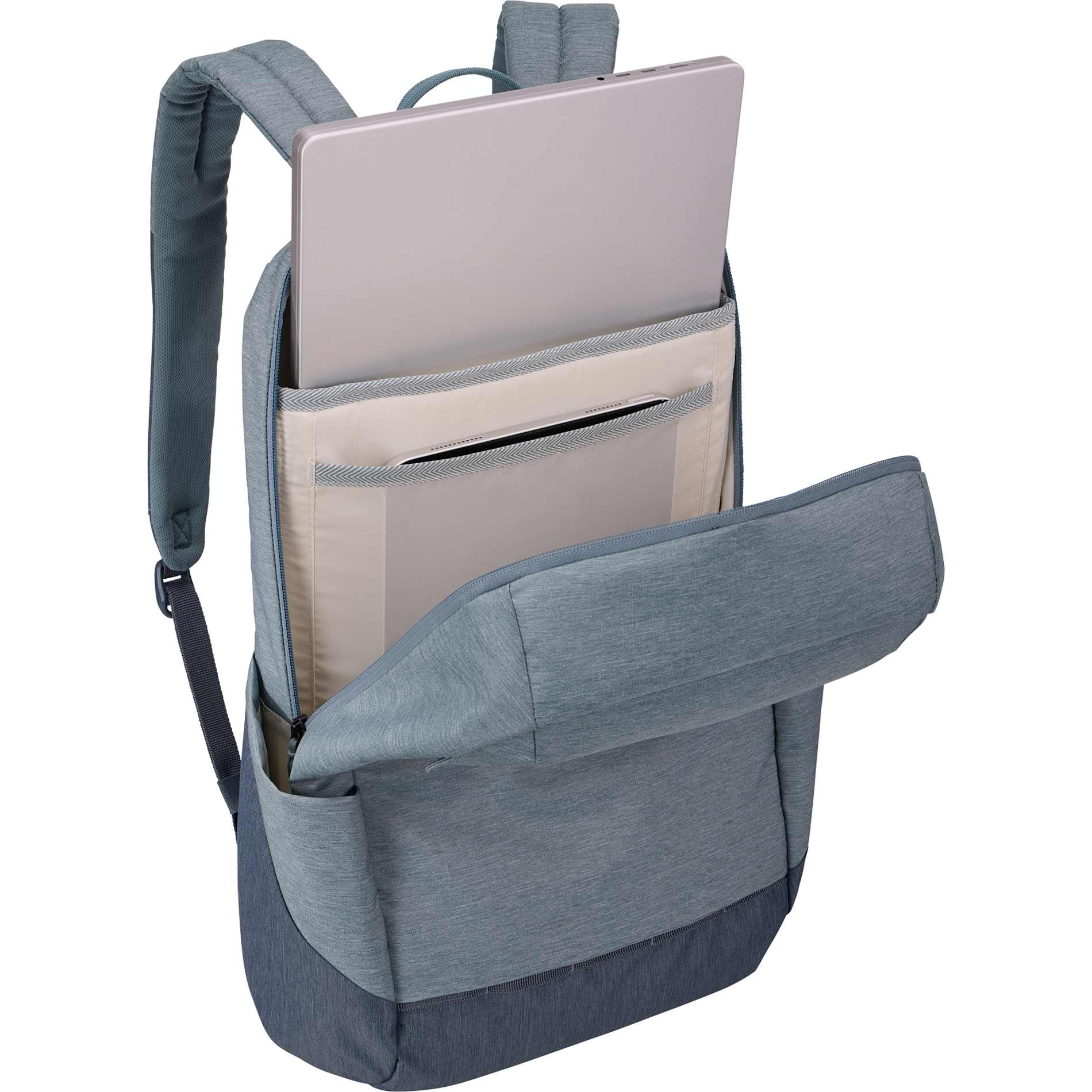 Grey Thule Lithos 20L Recycled Laptop Backpack plain