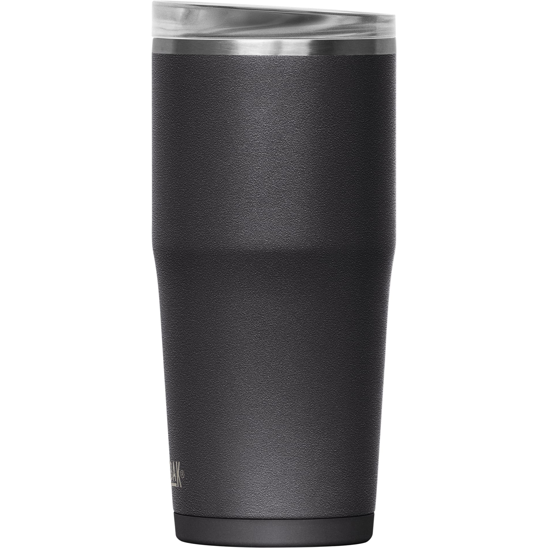 Left View of Black Camelbak Thrive Leakproof Tumbler 20oz plain