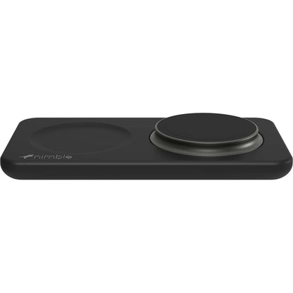 Left View of Black Nimble Podium 2-in-1 Wireless Charging Stand