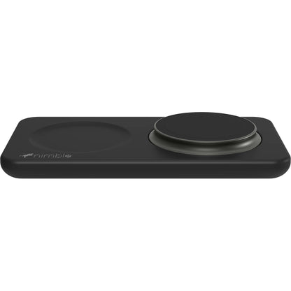 Left View of Black Nimble Podium 2-in-1 Wireless Charging Stand