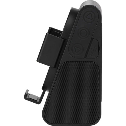 Left View of Black Phone Grip Outdoor Magnetic Bluetooth Speaker