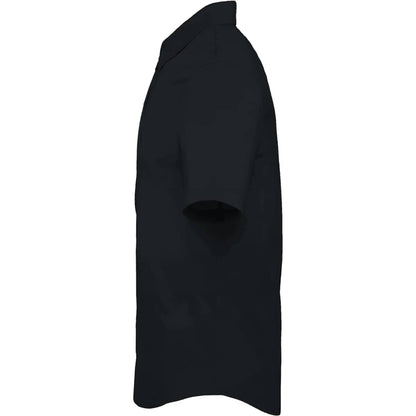 Left View of Black TATRA Eco Short Sleeve Knit Shirt - Men's plain