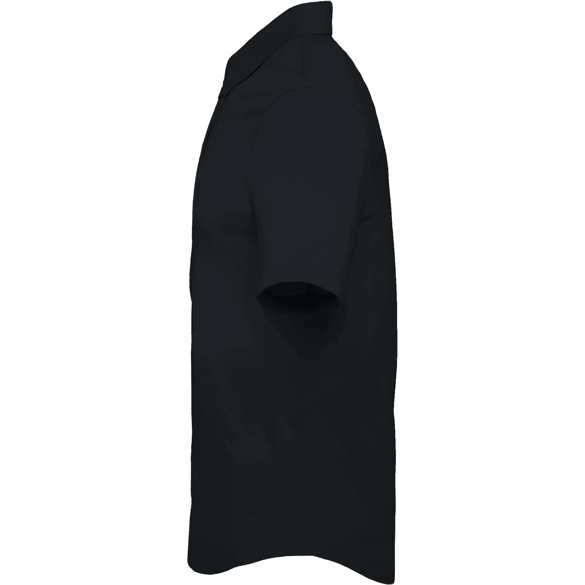 Left View of Black TATRA Eco Short Sleeve Knit Shirt - Men's plain