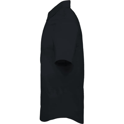 Left View of Black TATRA Eco Short Sleeve Knit Shirt - Men's plain
