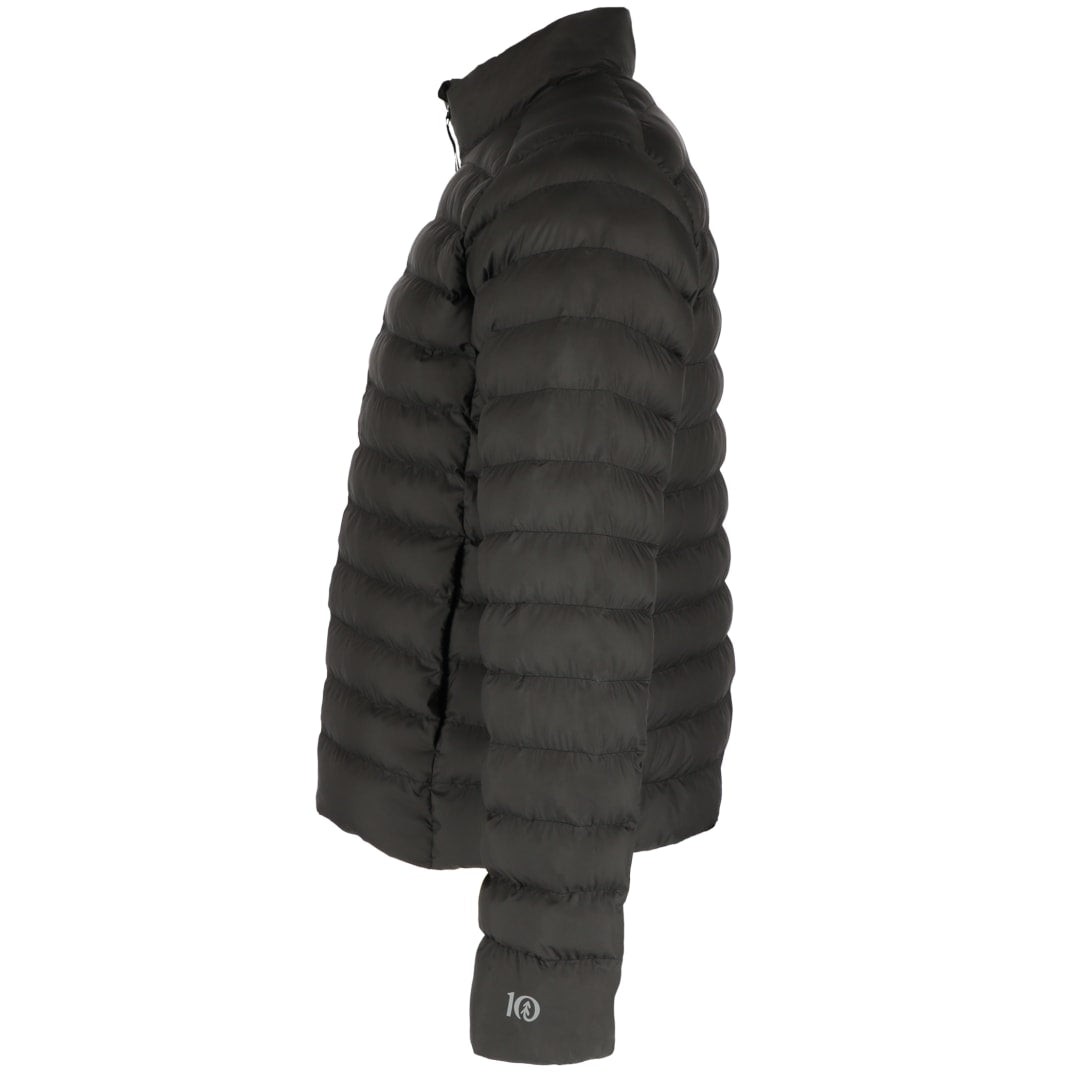 Left View of Black tentree Cloud Shell Packable Puffer - Men's plain