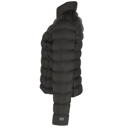 Left View of Black tentree Cloud Shell Packable Puffer - Women's plain