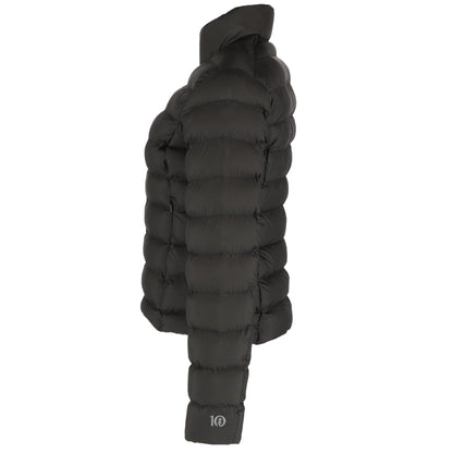 Left View of Black tentree Cloud Shell Packable Puffer - Women's plain