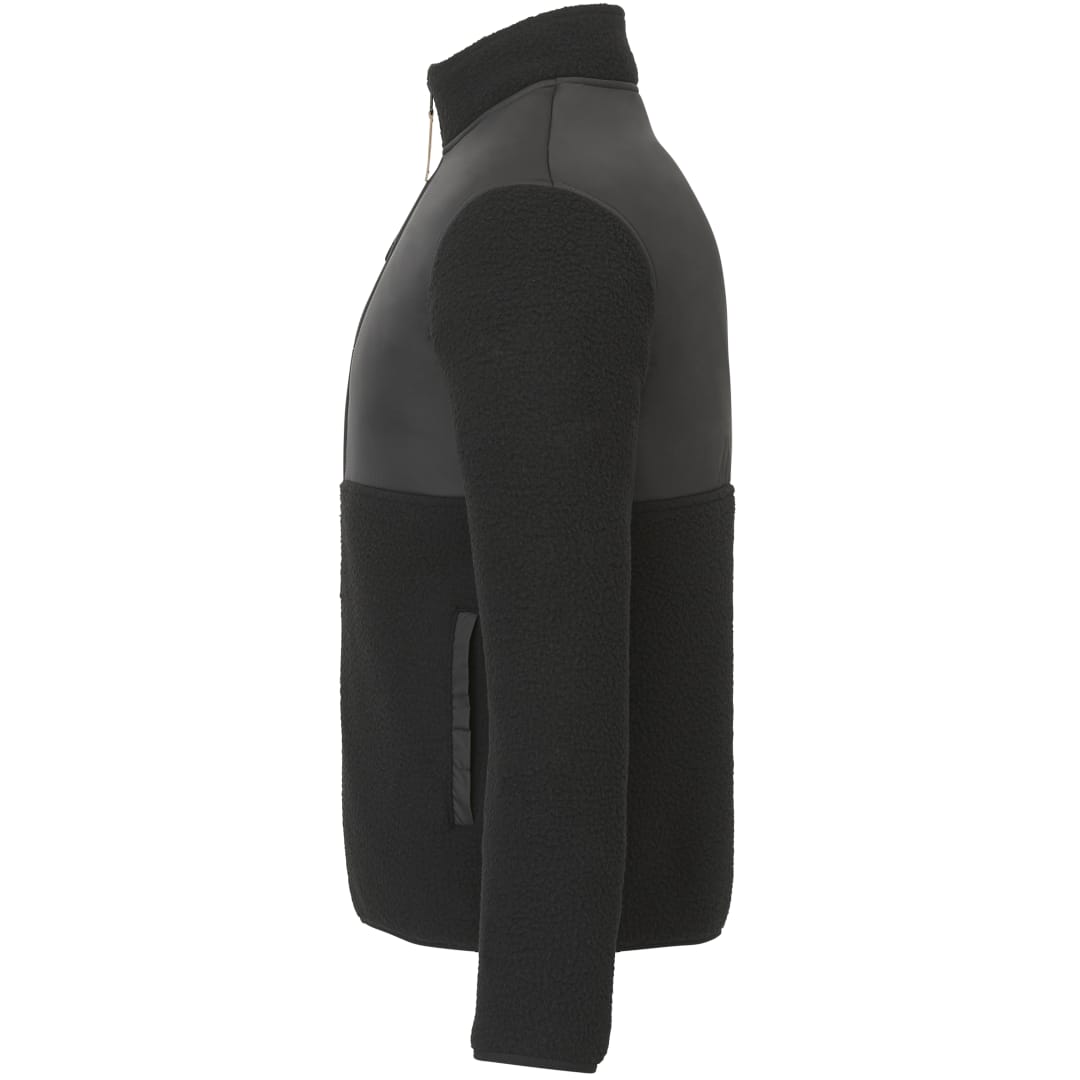 Left View of Black tentree EcoLoft Full Zip - Men's plain