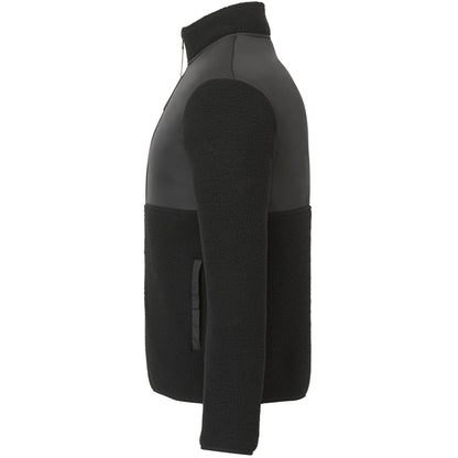 Left View of Black tentree EcoLoft Full Zip - Men's plain
