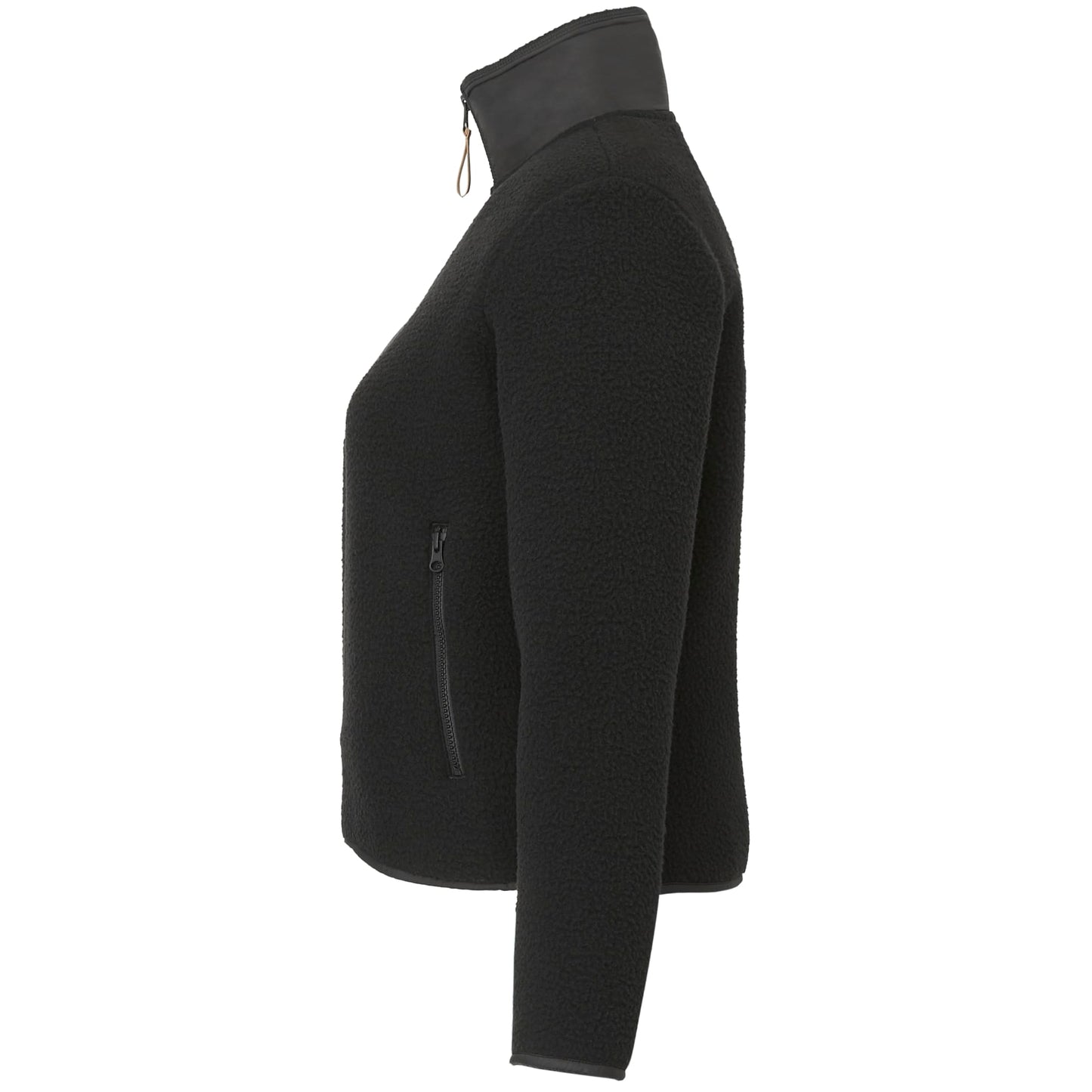 Left View of Black tentree EcoLoft Zip Jacket - Women's plain