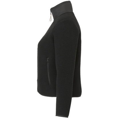 Left View of Black tentree EcoLoft Zip Jacket - Women's plain