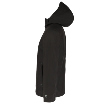 Left View of Black tentree Nimbus Rain Jacket - Men's plain