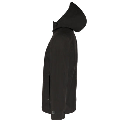 Left View of Black tentree Nimbus Rain Jacket - Men's plain
