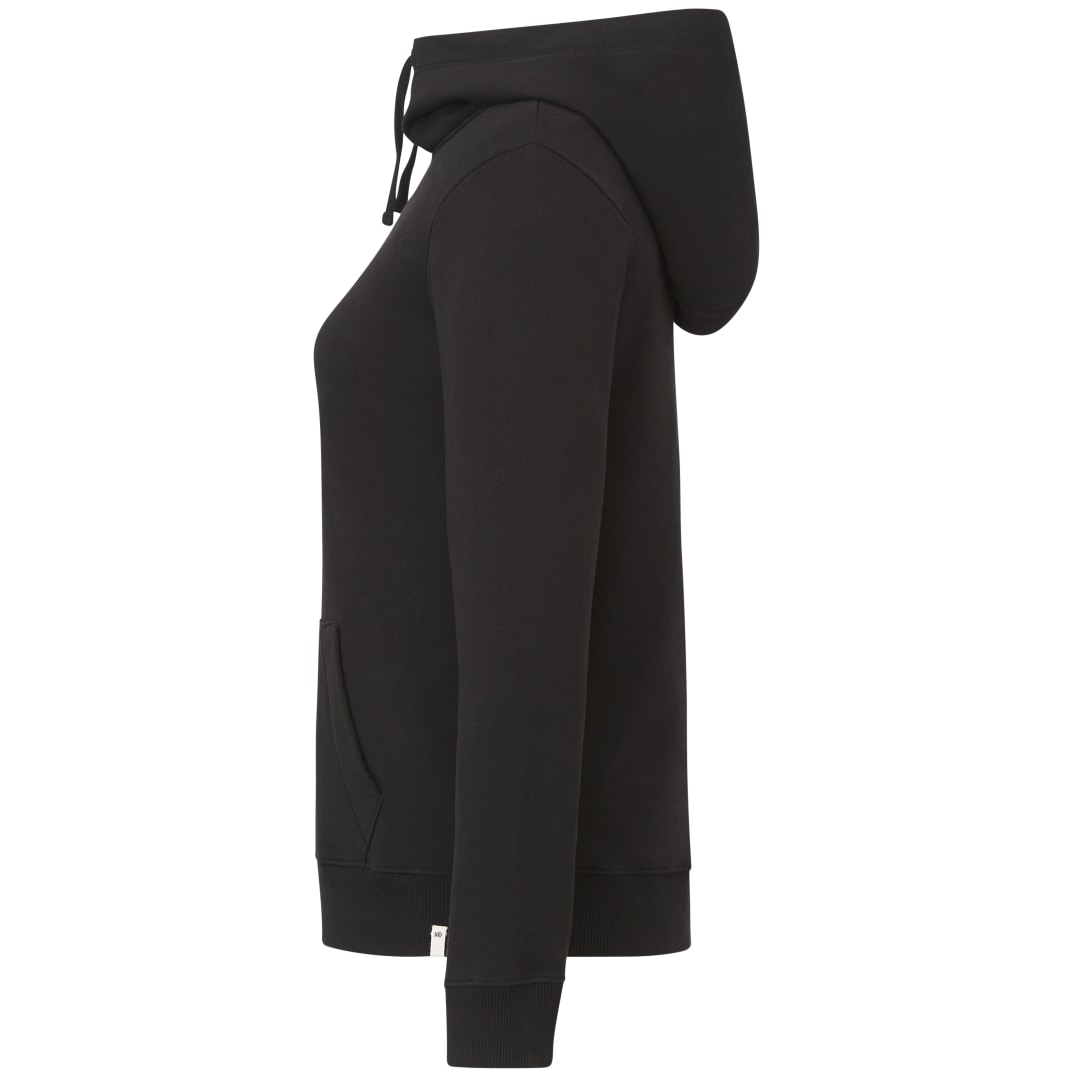 Left View of Black tentree Organic Cotton Banshee Hoodie - Women's plain