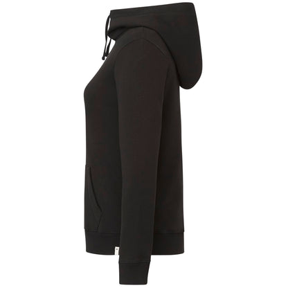 Left View of Black tentree Organic Cotton Banshee Hoodie - Women's plain
