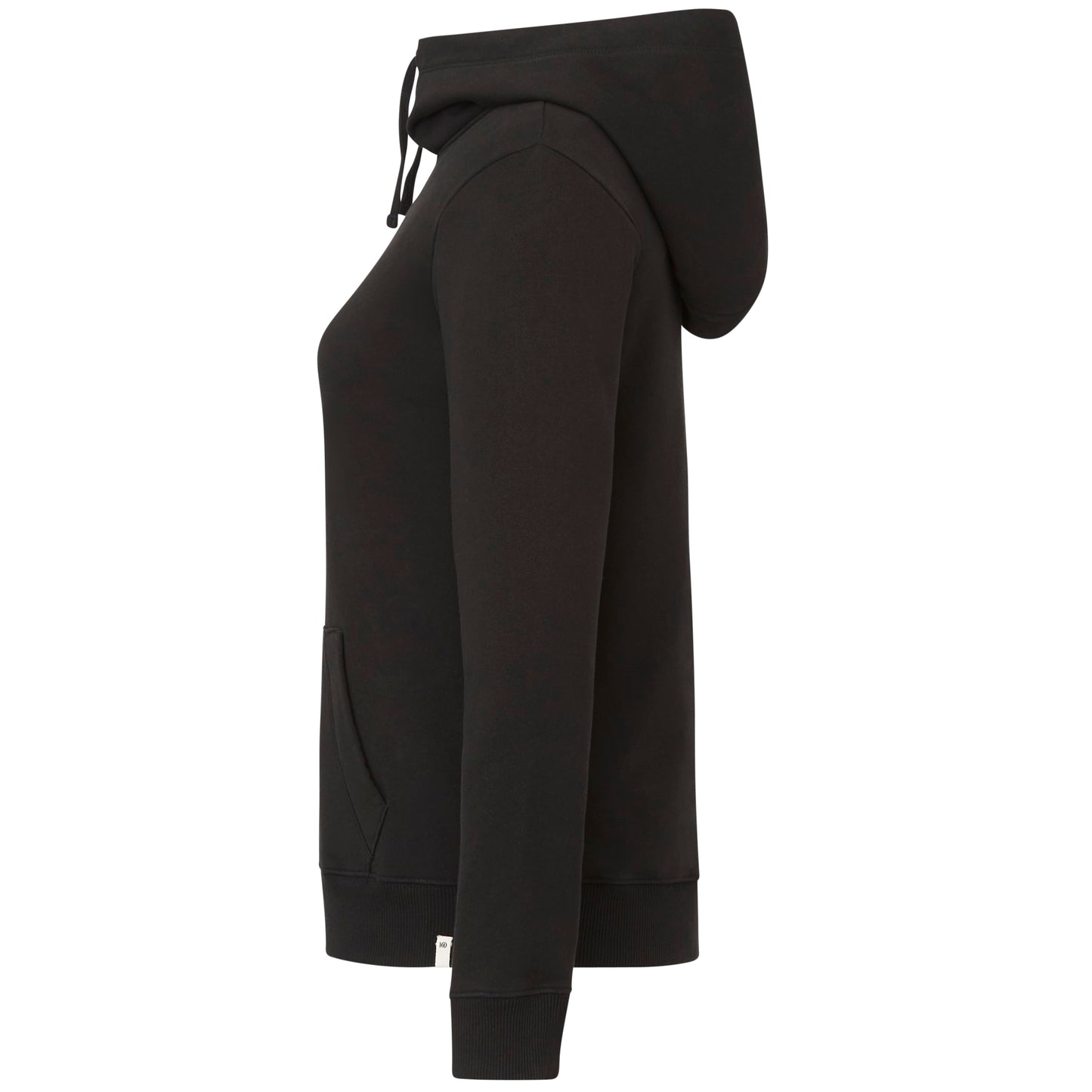 Left View of Black tentree Organic Cotton Banshee Hoodie - Women's plain
