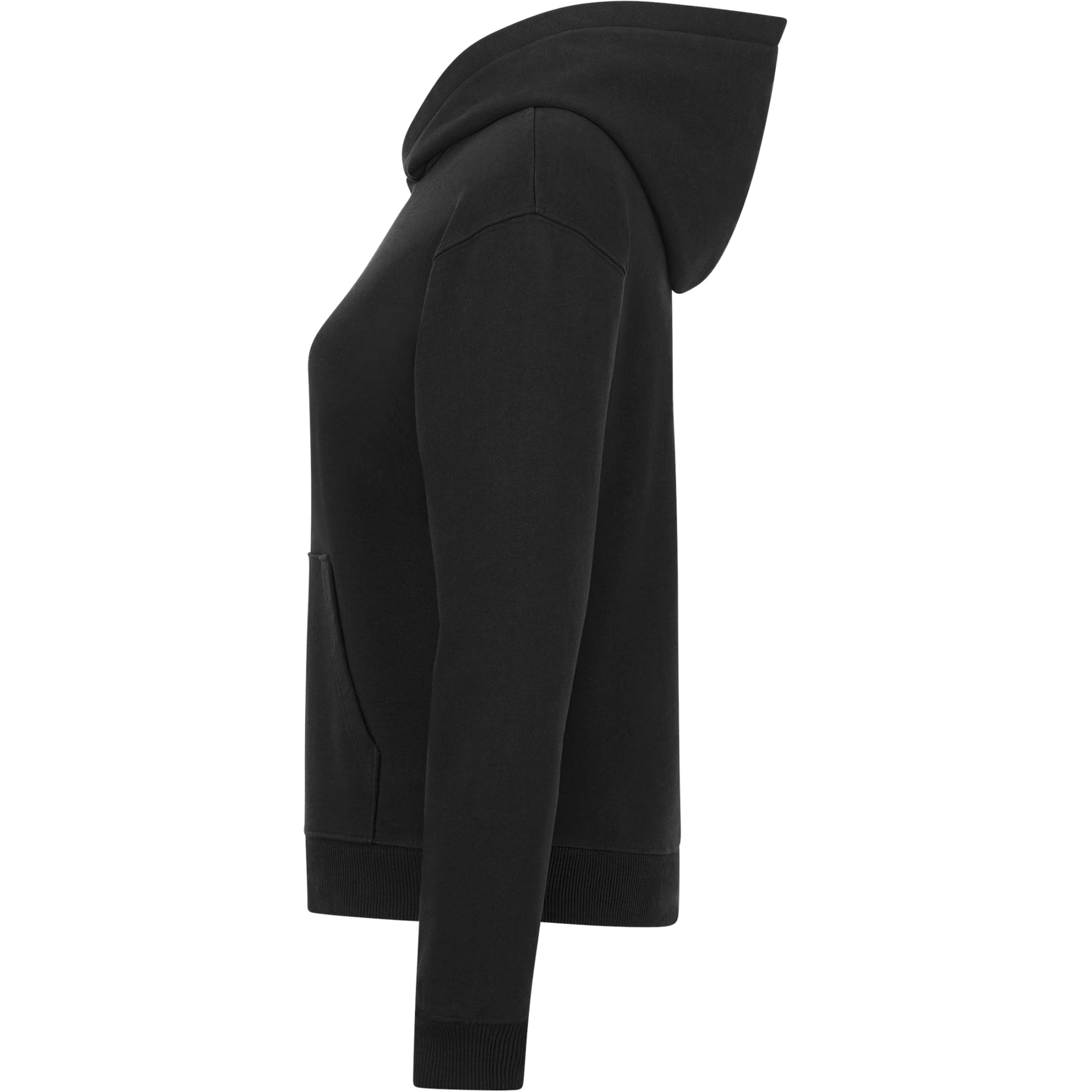 Left View of Black tentree Organic Cotton Classic Hoodie - Women's plain