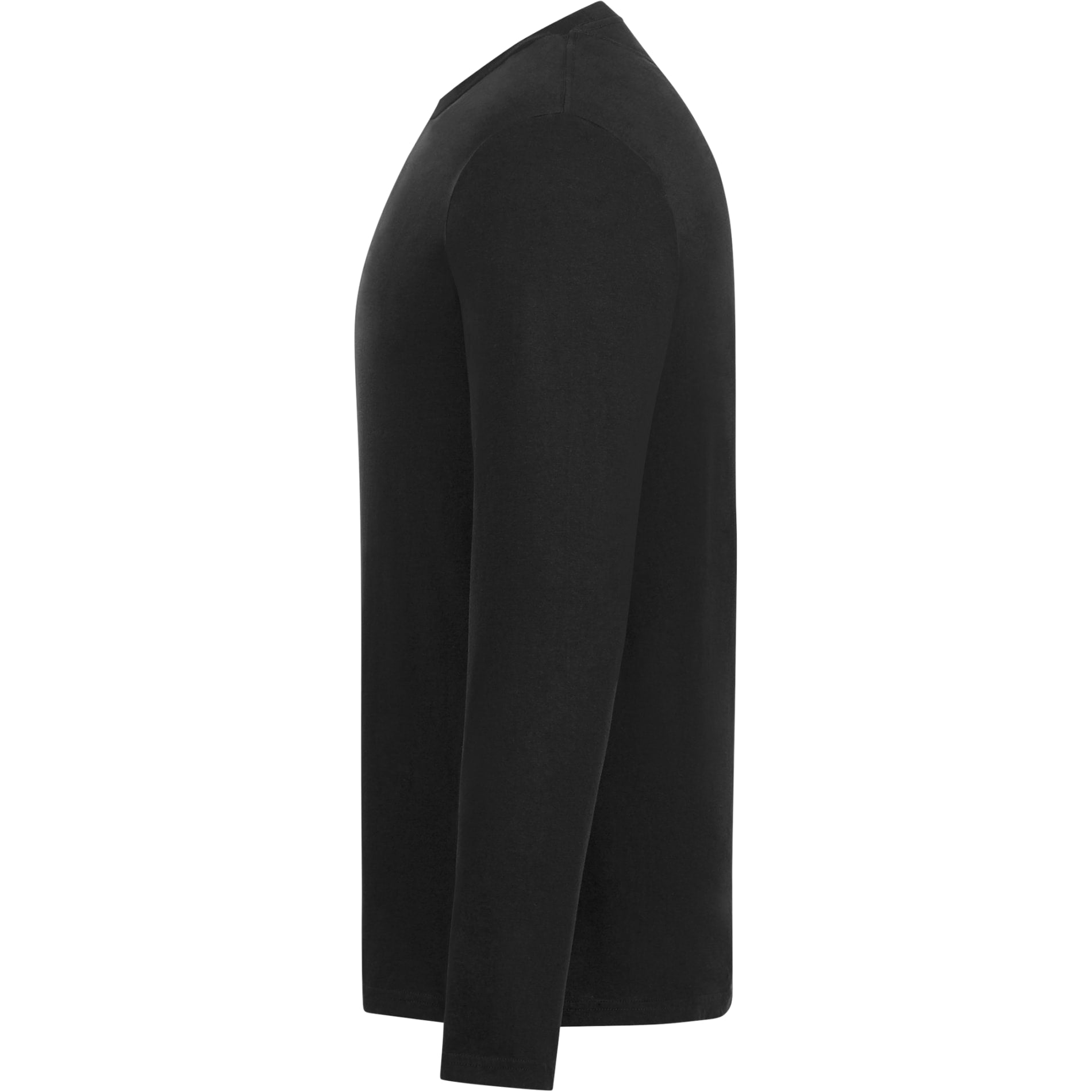 Left View of Black tentree Organic Cotton Longsleeve Tee - Men's plain