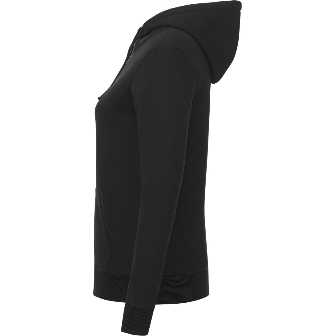 Left View of Black tentree Organic Cotton Zip Hoodie - Women's plain