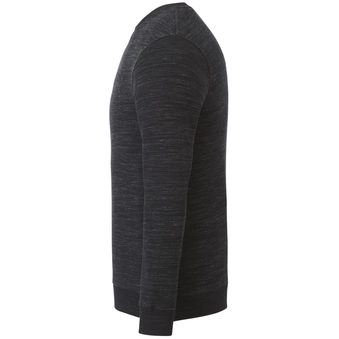 Left View of Black tentree Space Dye Classic Crew - Men's plain