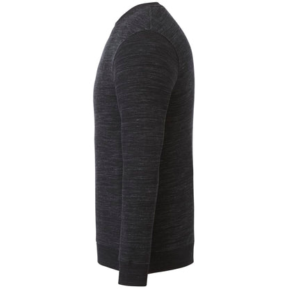 Left View of Black tentree Space Dye Classic Crew - Men's plain