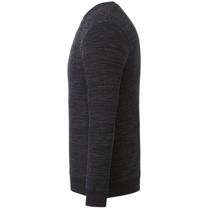 Left View of Black tentree Space Dye Classic Crew - Men's plain