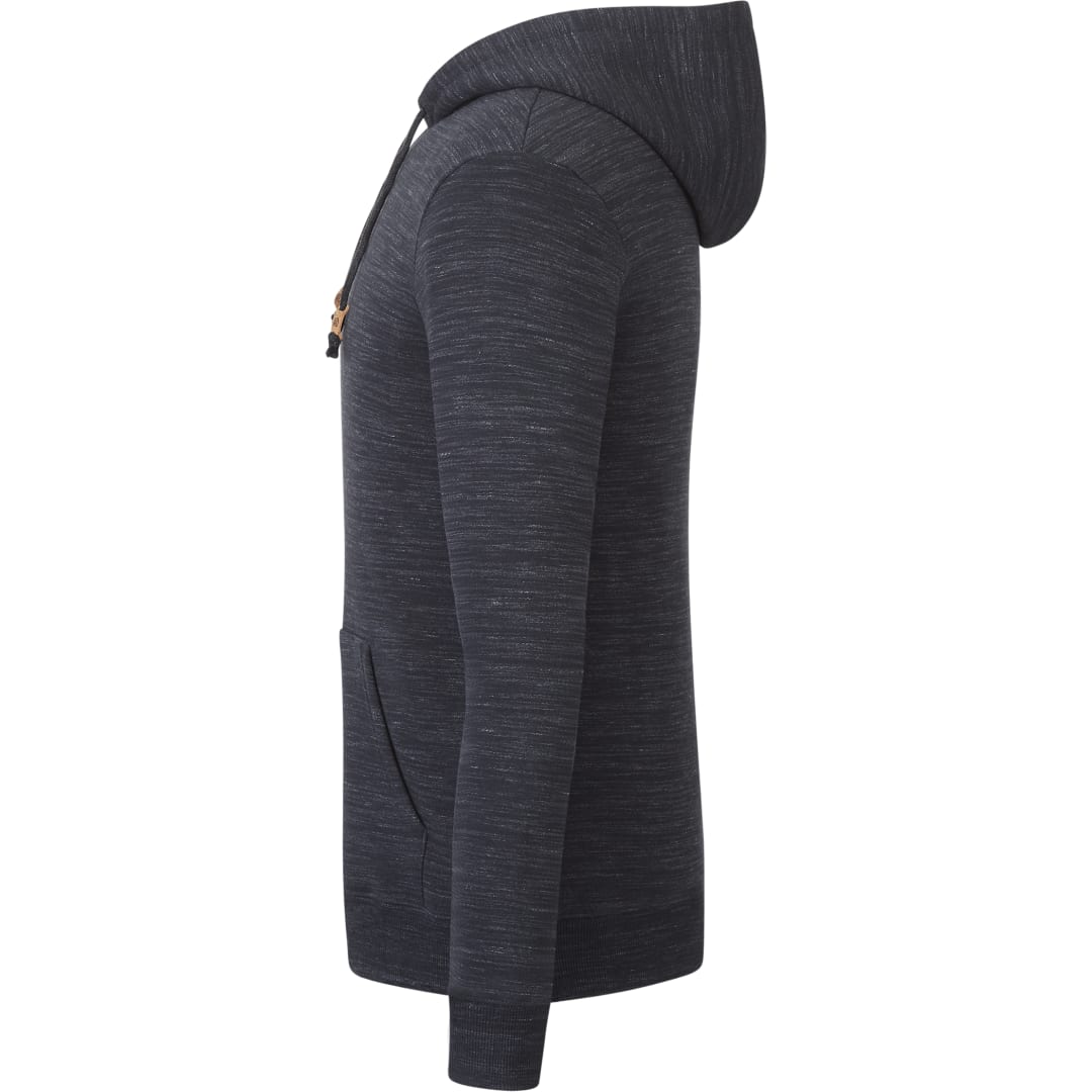 Left View of Black tentree Space Dye Classic Hoodie - Men's plain