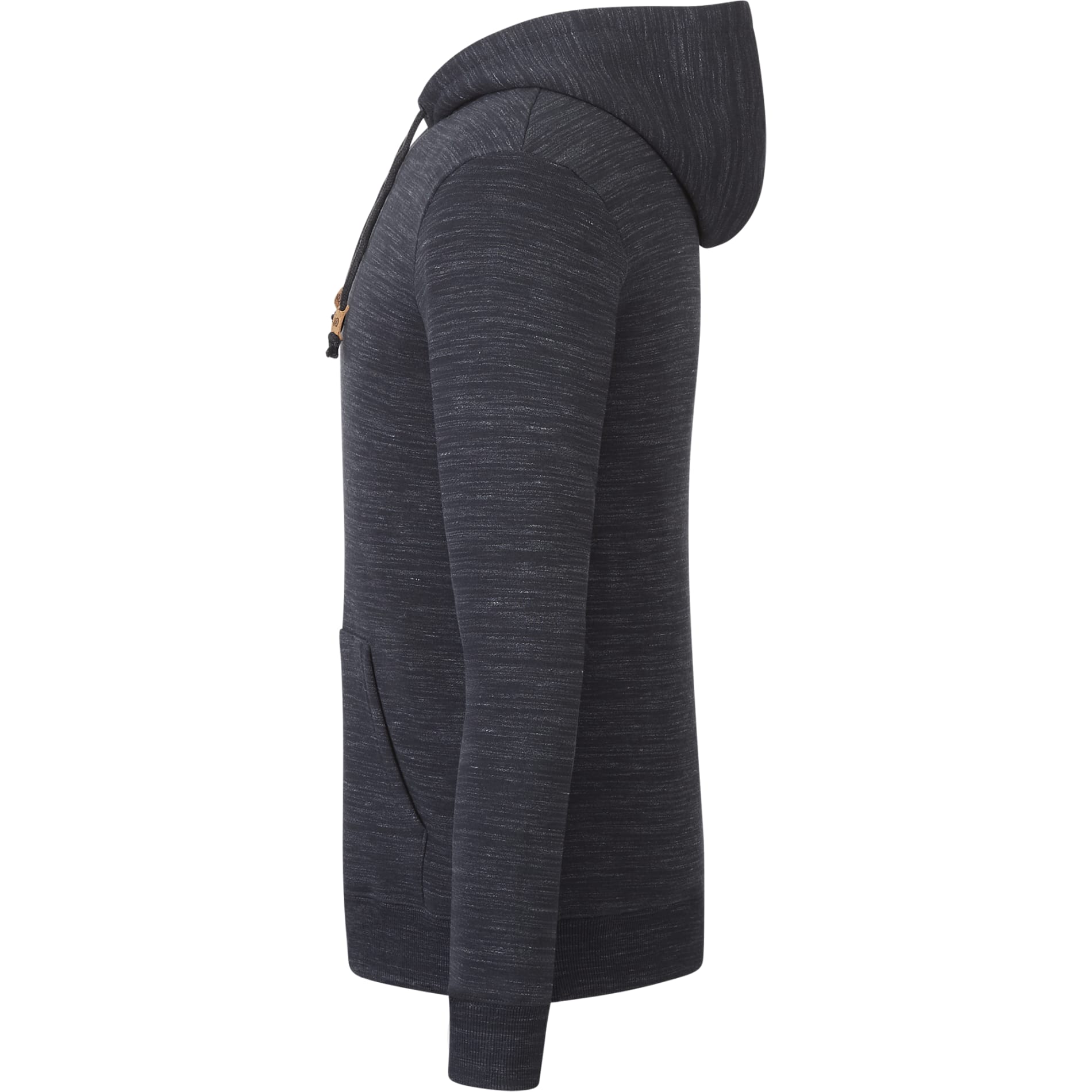 Left View of Black tentree Space Dye Classic Hoodie - Men's plain