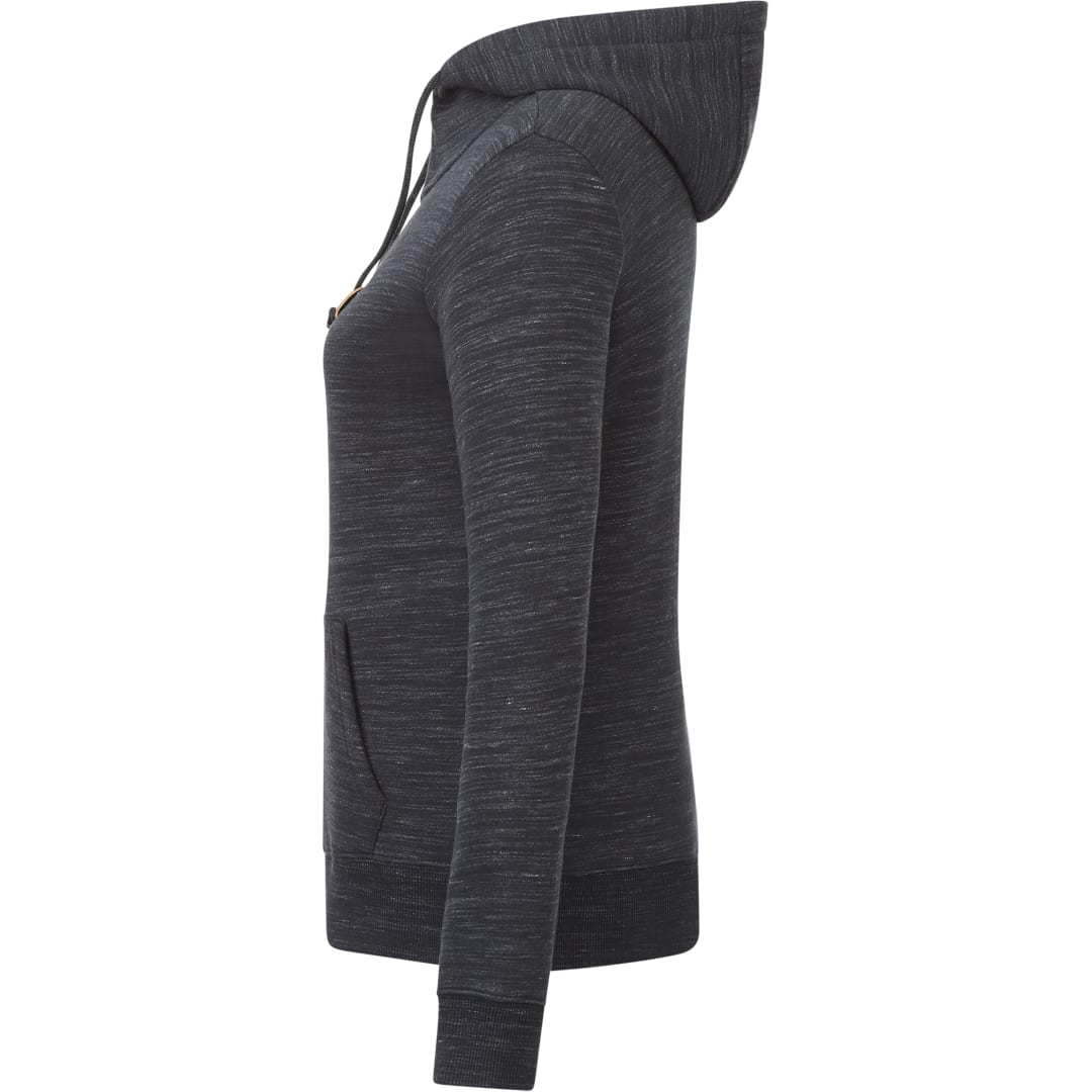 Left View of Black tentree Space Dye Zip Hoodie - Women's plain