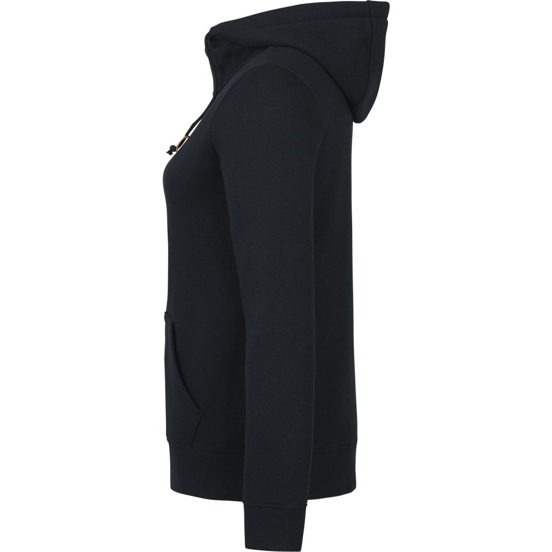 Left View of Black tentree Space Dye Zip Hoodie - Women's plain