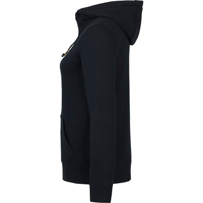 Left View of Black tentree Space Dye Zip Hoodie - Women's plain