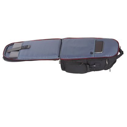 Left View of Black Wenger Odyssey TSA Recycled 17" Computer Backpack