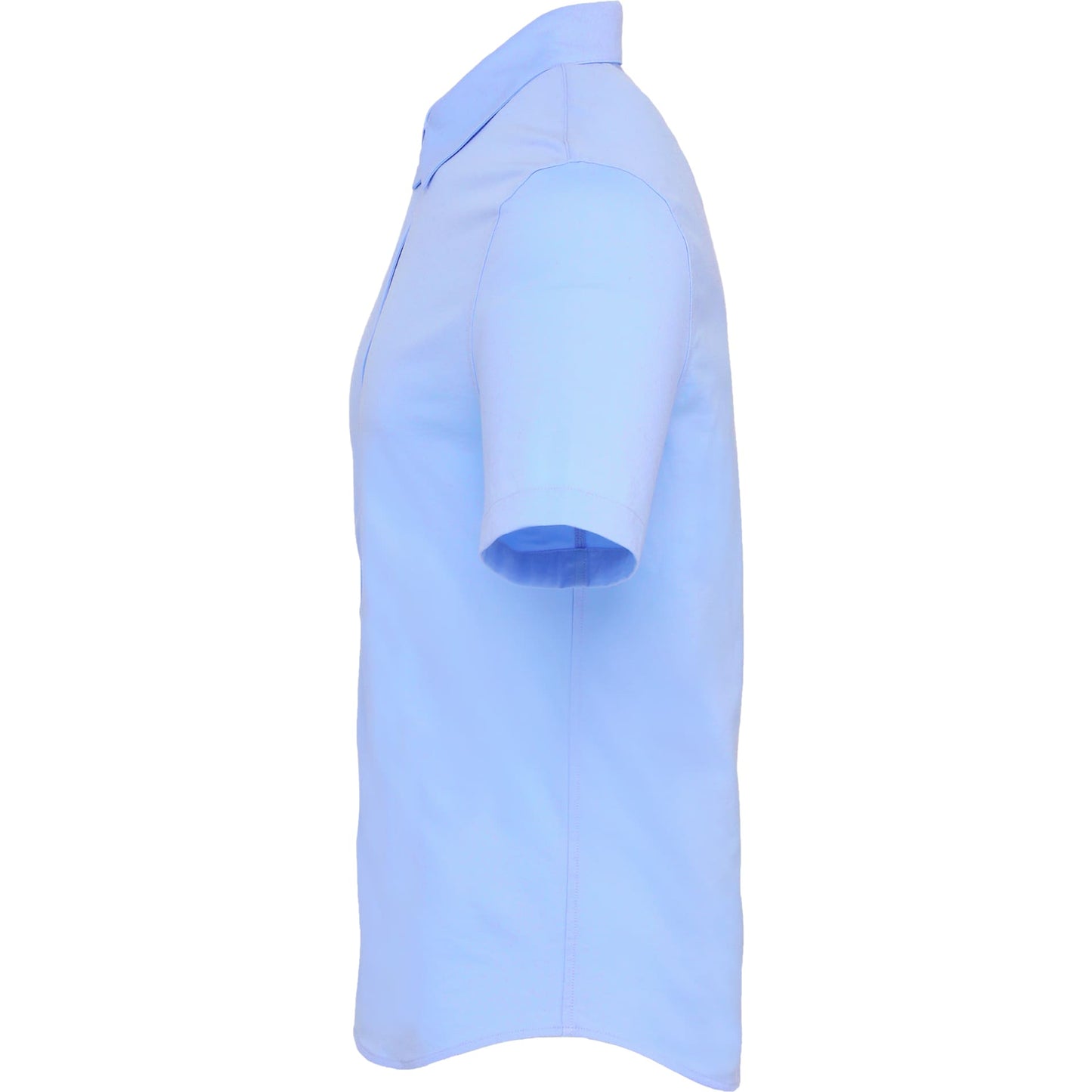 Left View of Blue TATRA Eco Short Sleeve Knit Shirt - Men's plain