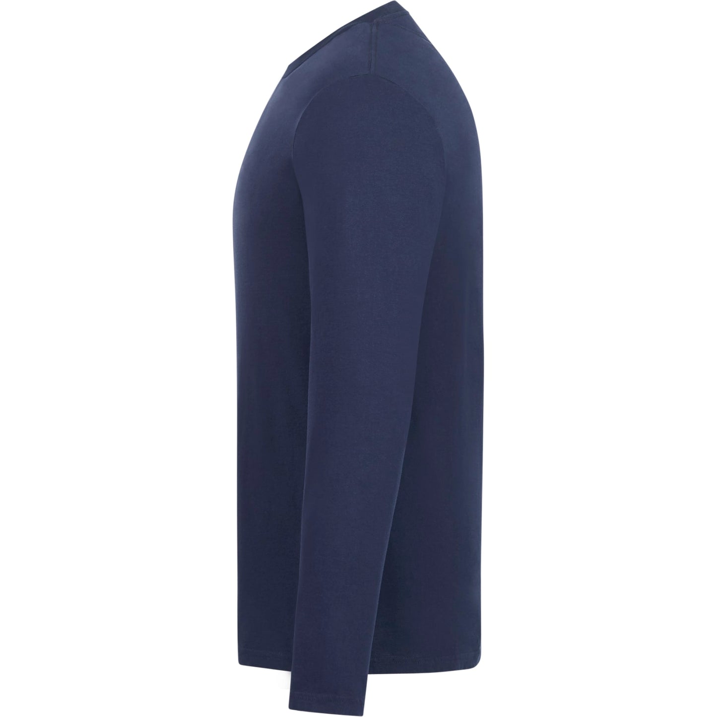 Left View of Blue tentree Organic Cotton Longsleeve Tee - Men's plain