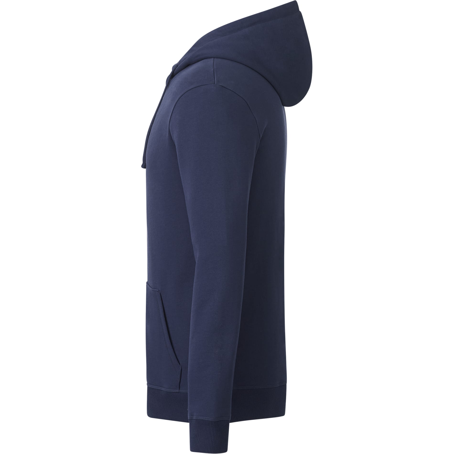 Left View of Blue tentree Organic Cotton Zip Hoodie - Men's plain