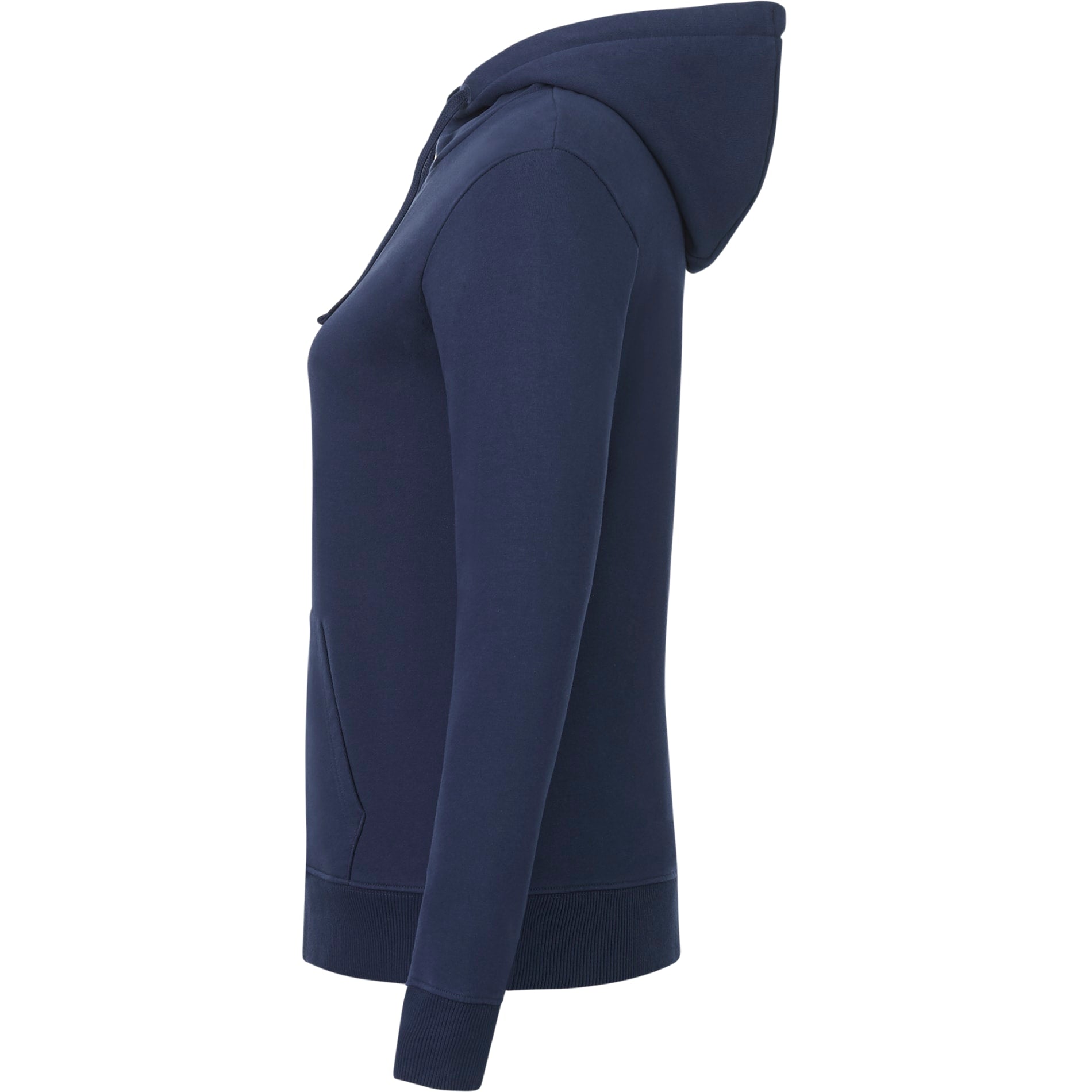 Left View of Blue tentree Organic Cotton Zip Hoodie - Women's plain