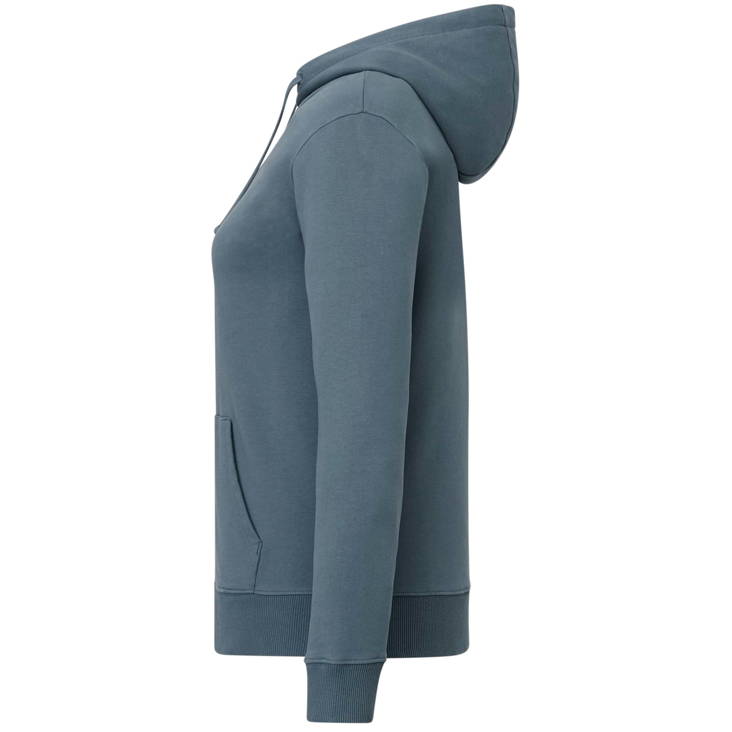 Left View of Blue tentree Organic Cotton Zip Hoodie - Women's plain