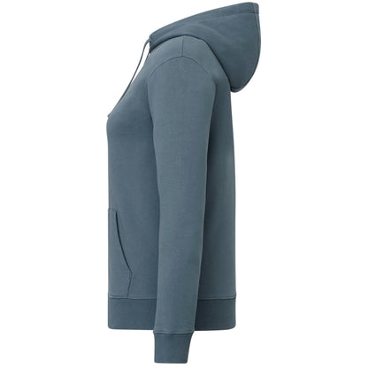 Left View of Blue tentree Organic Cotton Zip Hoodie - Women's plain