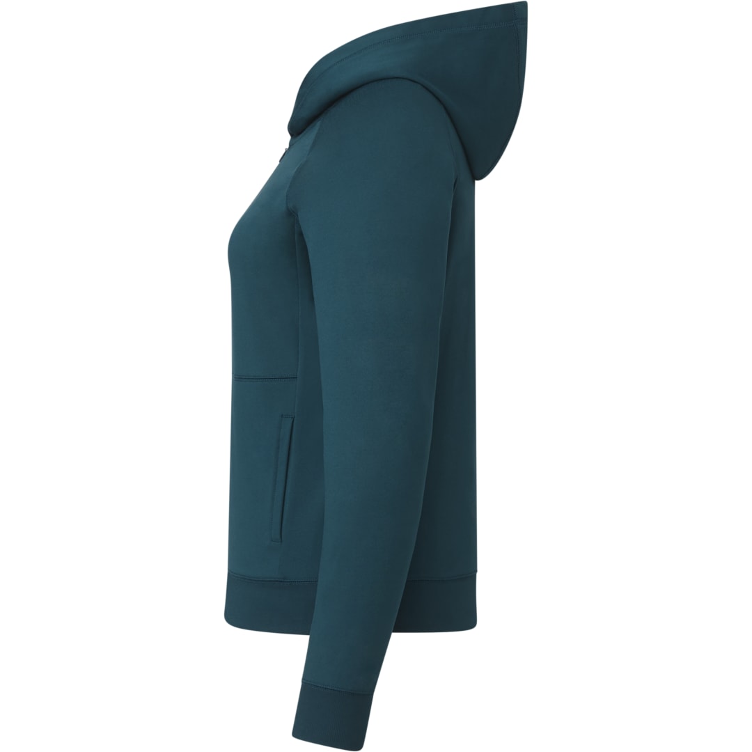 Left View of Blue tentree Stretch Knit Quarter Zip - Women's plain