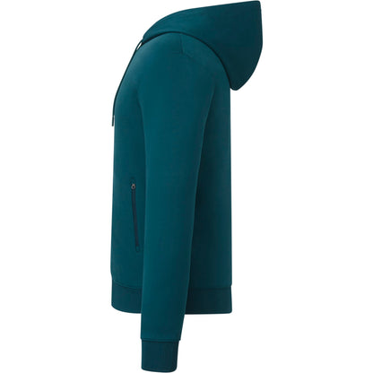 Left View of Blue tentree Stretch Knit Zip Up - Men's plain