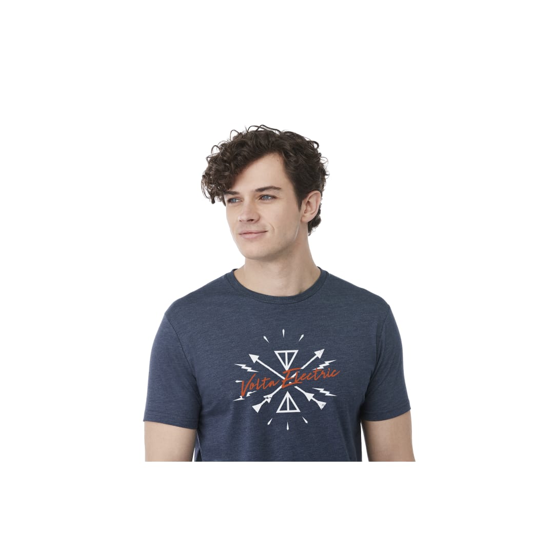 Left View of Blue tentree TreeBlend Classic T-Shirt - Men's