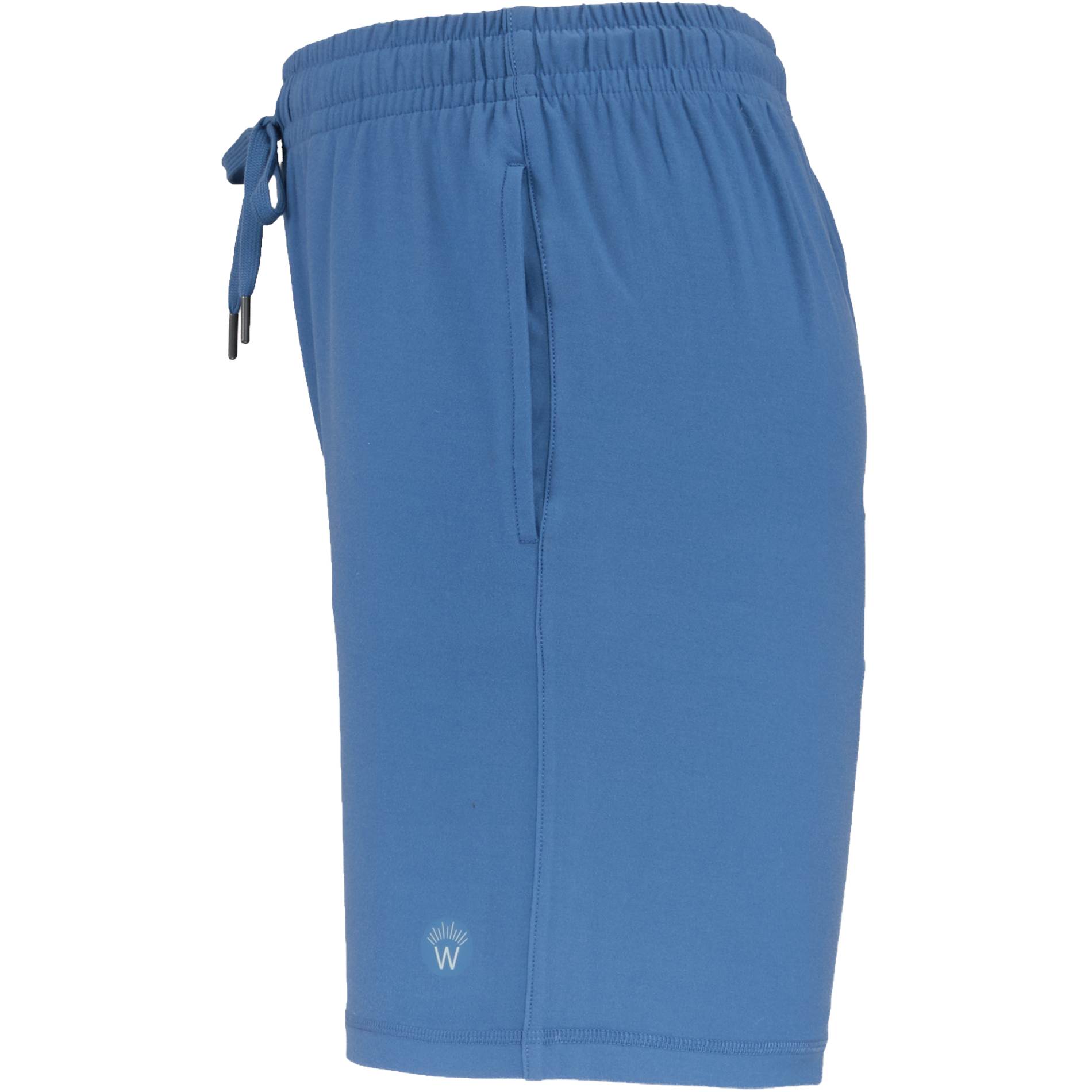 Left View of Blue WELLABLE Women's Knit Short plain