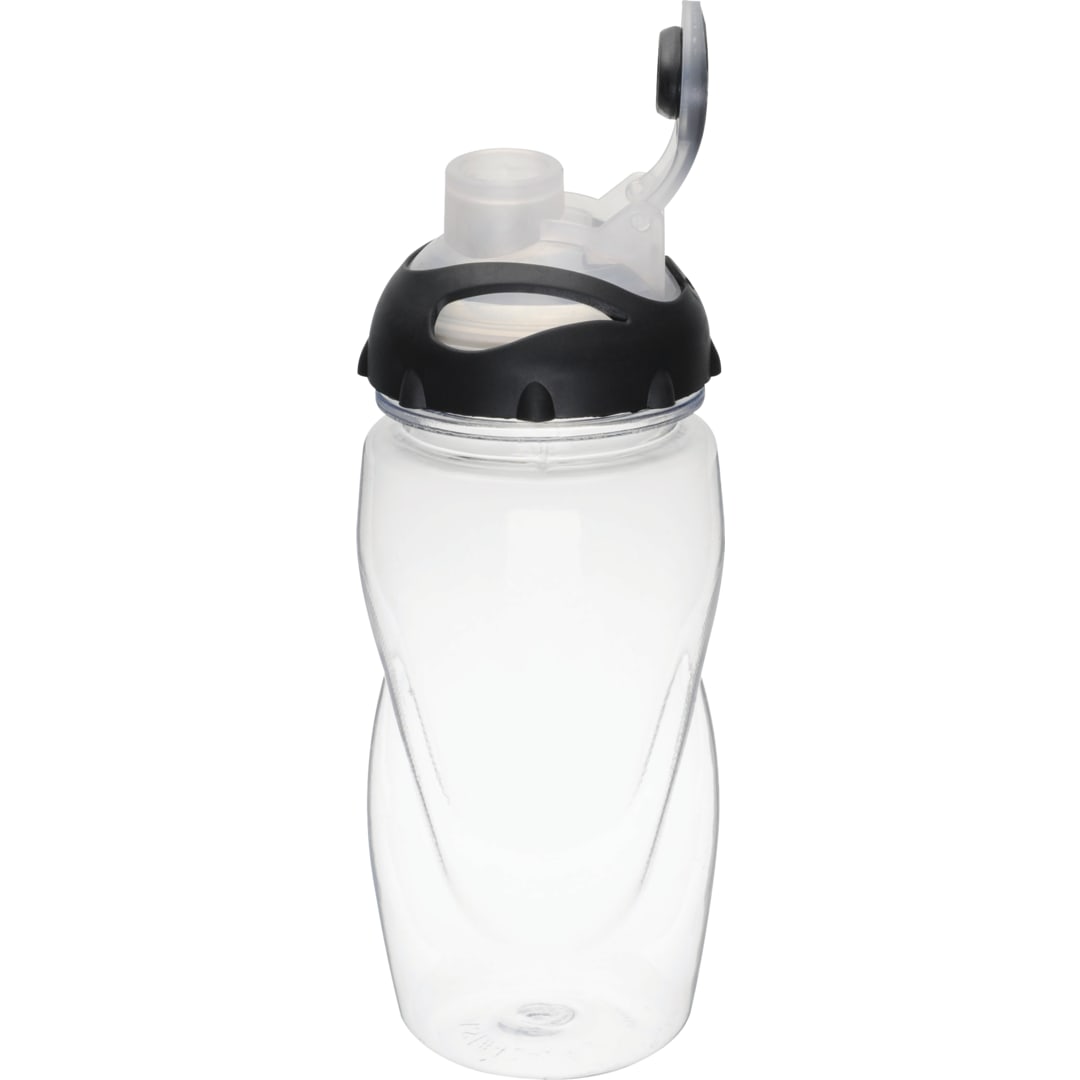 Left View of Clear Gobi 17oz Sports Bottle plain