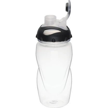 Left View of Clear Gobi 17oz Sports Bottle plain