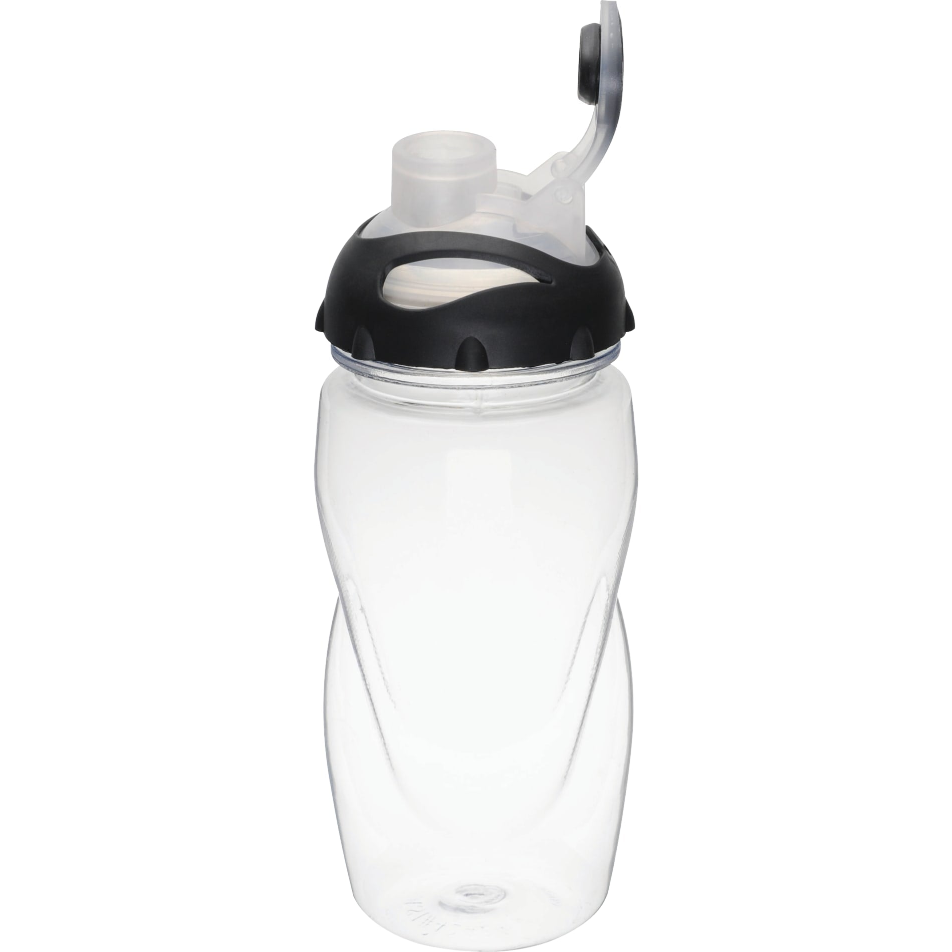 Left View of Clear Gobi 17oz Sports Bottle plain