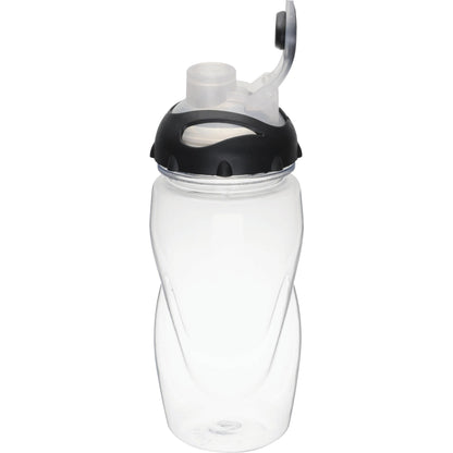 Left View of Clear Gobi 17oz Sports Bottle plain