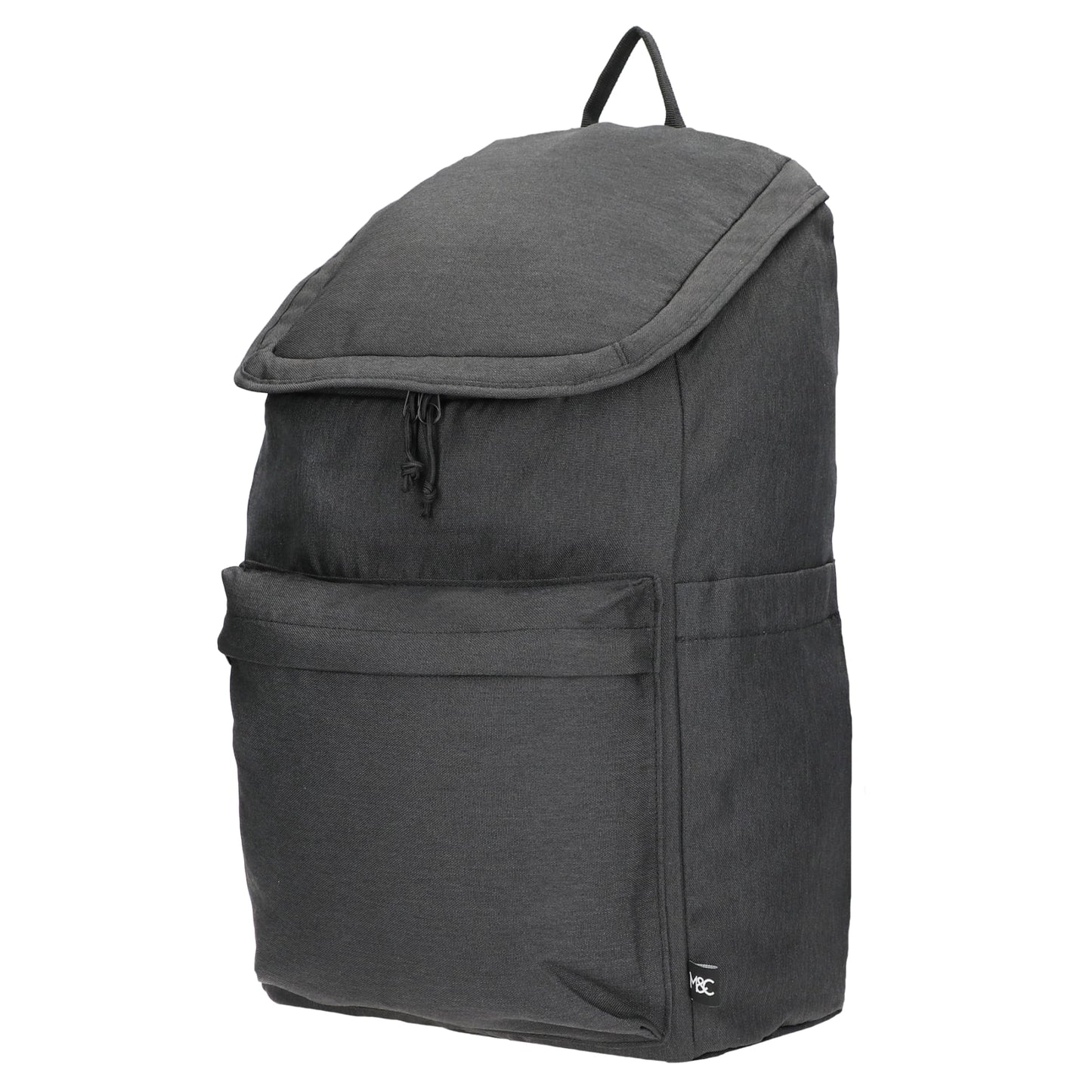 Left View of Gray Merchant & Craft Recycled 15" Laptop Backpack plain