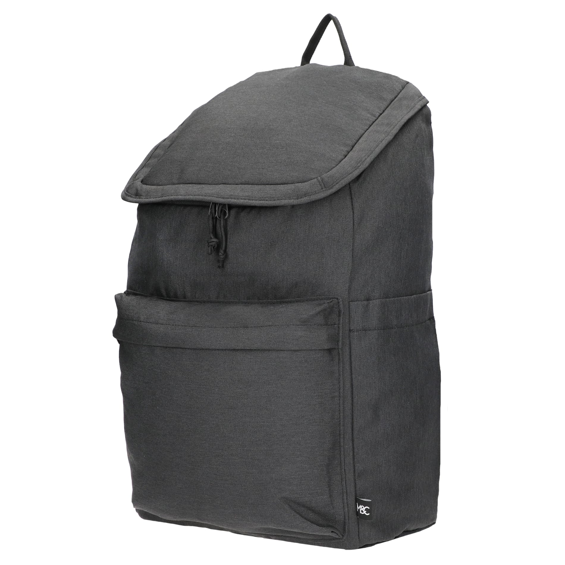 Left View of Gray Merchant & Craft Recycled 15" Laptop Backpack plain
