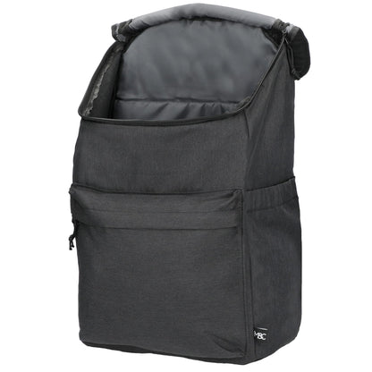 Left View of Gray Merchant & Craft Recycled 15" Laptop Backpack plain