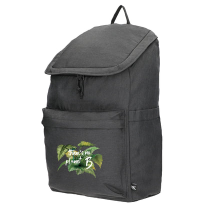 Left View of Gray Merchant & Craft Recycled 15" Laptop Backpack